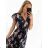 Šaty košilové dlouhý rukáv dámské (S/M ONE SIZE) ITALSKÁ MÓDA IMWB22192 S/M black