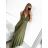 Women's Long Elegant Party Sleeveless Dress (S/M/L/XL ONE SIZE) ITALIAN FASHION IMPBB23A11791/DU -   emerald green -   L / XL