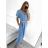 Šaty riflové dlouhé košilové dámské (uni sl) ITALIAN Fashion IM3181746