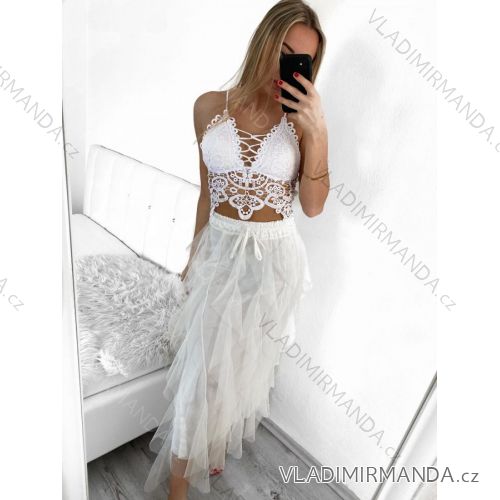 Women's mid-length skirt (uni s / m) ITALIAN FASHION IM920007 S/M white