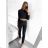 Souprava legíny a svetr dámská (S/M ONE SIZE) ITALSKÁ MÓDA IMWB22260 S/M black