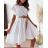 Women's Long Chiffon Short Sleeve Dress (S/M ONE SIZE) ITALIAN FASHION IMWGS231048