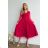Women's Plus Size (42-46) Long Elegant Party Sleeveless Dress POLISH FASHION PMLBC23265-10 fuchsia 34