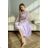 Women's Plus Size (42-46) Long Elegant Party Sleeveless Dress POLISH FASHION PMLBC23265-10 light purple 34