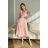 Women's Plus Size (42-46) Long Elegant Party Sleeveless Dress POLISH FASHION PMLBC23265-10 light pink 34