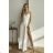 Women's Plus Size (42-46) Long Elegant Party Sleeveless Dress POLISH FASHION PMLBC23265-10 white 36