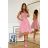 Women's Plus Size (42-46) Long Elegant Party Sleeveless Dress POLISH FASHION PMLBC23265-10 pink 38