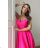Women's Plus Size (42-46) Long Elegant Party Sleeveless Dress POLISH FASHION PMLBC23265-10 pink 34