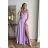 Women's Plus Size (42-46) Long Elegant Party Sleeveless Dress POLISH FASHION PMLBC23265-10 purple 36