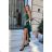 Women's Plus Size (42-46) Long Elegant Party Sleeveless Dress POLISH FASHION PMLBC23265-10 Green 34
