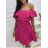 Women's summer carmen off the shoulder dress (S/M ONE SIZE) ITALIAN FASHION IMM23M56170