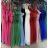 Satin Women's Long Summer Strapless Dress (S / M / L ONE SIZE) ITALIAN FASHION IMM22694