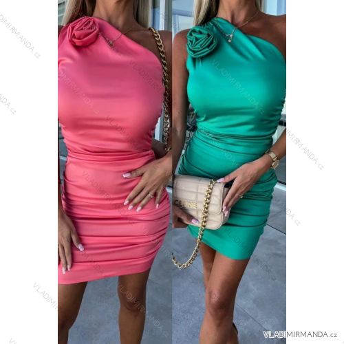 Women's Long Chiffon Short Sleeve Dress (S/M ONE SIZE) ITALIAN FASHION IMWGS231048