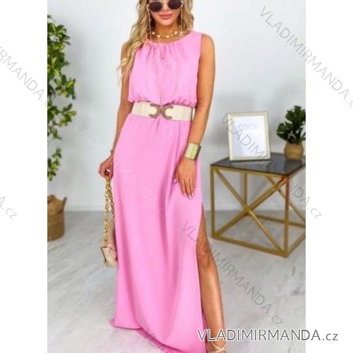 Women's Sleeveless Summer Dress (S / M ONE SIZE) ITALIAN FASHION IMWC222493