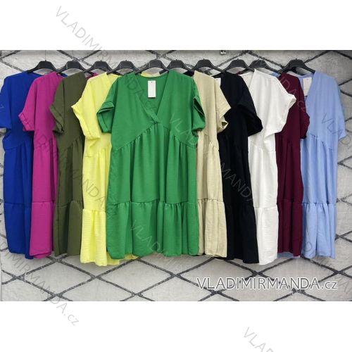 Women's Long Chiffon Short Sleeve Dress (S/M ONE SIZE) ITALIAN FASHION IMWGM23456