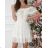 Women's Long Chiffon Short Sleeve Dress (S/M ONE SIZE) ITALIAN FASHION IMWGM23456