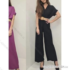 Women's Long Short Sleeve Jumpsuit (S/M ONE SIZE) ITALIAN FASHION IMWAD231707