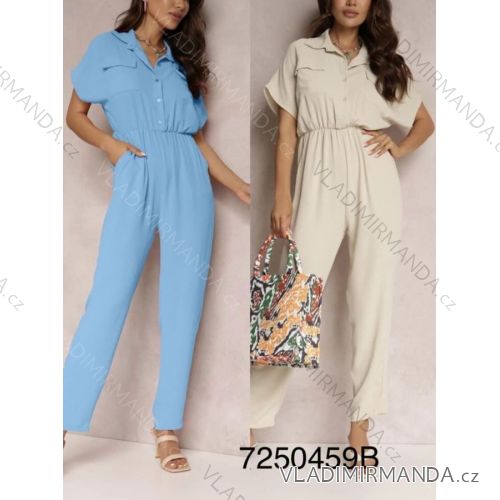 Women's Long Short Sleeve Jumpsuit (S/M ONE SIZE) ITALIAN FASHION IMWGB237250459B