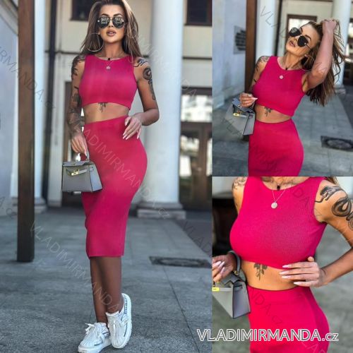 Women's Summer Top and Skirt Set (S/M ONE SIZE) ITALIAN FASHION IMWK231668