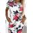 203-3 Sports dress with short sleeves - red flowers