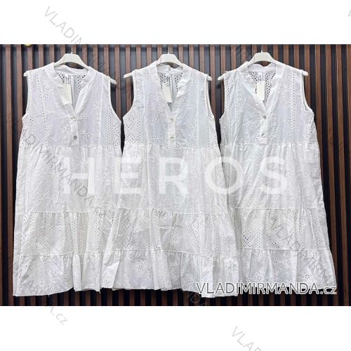 Women's Oversize Lace Sleeveless Dress (S/M ONE SIZE) ITALIAN FASHION IMWGB231752