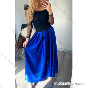 Women's Long Satin Skirt (S/M ONE SIZE) ITALIAN FASHION IMD232507