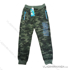Tracksuit bottoms for children, teenagers, boys, camouflage (134-164) KUGO TM8226T