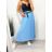 Sukně dlouhá skládaná s páskem dámská (S/M ONE SIZE) ITALSKÁ MÓDA IMM236295 S/M black