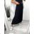Sukně dlouhá skládaná s páskem dámská (S/M ONE SIZE) ITALSKÁ MÓDA IMM236295 S/M black