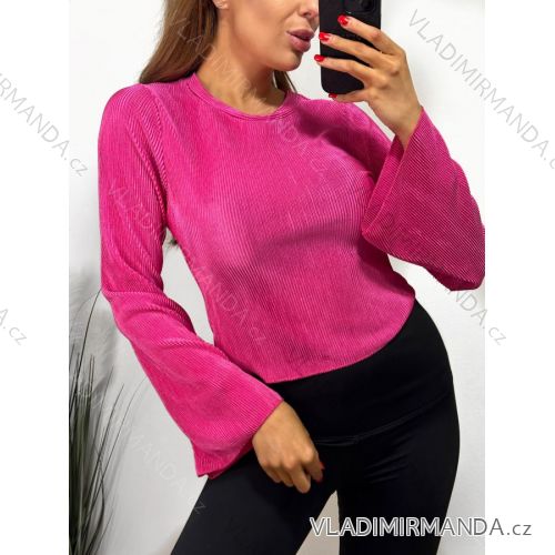 Women's Elegant Long Sleeve T-Shirt (S/M ONE SIZE) ITALIAN FASHION IMPGM234489/DU