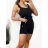 Šaty letní na ramínka dámské (S/M ONE SIZE) ITALSKÁ MÓDA IMPBB22B21841 black S/M