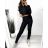 Women's Leggings and Zip Up Hoodie Set (S/M ONE SIZE) ITALIAN FASHION IMWB23090