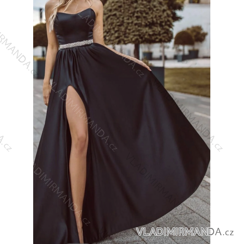 Women's Long Elegant Strapless Dress (S/M ONE SIZE) ITALIAN FASHION IMPCF2322611