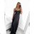 Šaty letní na ramínka dámské (S/M ONE SIZE) ITALSKÁ MÓDA IMPBB22B21841 S/M black