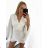 Women's Elegant Mini Long Sleeve Dress (S/M ONE SIZE) ITALIAN FASHION IMPBB2323553/DU S/M Beige