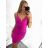Šaty letní na ramínka dámské (S/M ONE SIZE) ITALSKÁ MÓDA IMPBB22B21841 S/M dark pink