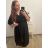 Women's Long Chiffon Short Sleeve Dress (S/M ONE SIZE) ITALIAN FASHION IMWGS231048