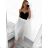 Women's Long Chiffon Short Sleeve Dress (S/M ONE SIZE) ITALIAN FASHION IMWGS231048 S/M white