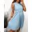 Women's Elegant Belted Pleated Party Dress Sleeveless (S/M ONE SIZE) ITALIAN FASHION IMPSH2310594A