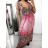 Women's long summer icecool sleeveless dress (M/L, XL/2XL) AINUOSI ITALIAN FASHION IMB239911/DU XL/2XL pink