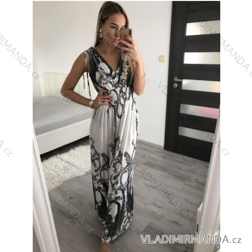 Women's long summer icecool sleeveless dress (M/L, XL/XXL) ITALIAN FASHION IMB239903