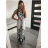 Šaty košilové dlouhý rukáv dámské (S/M ONE SIZE) ITALSKÁ MODA IMB239903 M / L dark blue