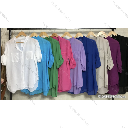 Women's 3/4 Long Sleeve Tunic Shirt (S/M ONE SIZE) ITALIAN FASHION IMPGM2321253A