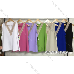 Women's Sleeveless Tunic T-Shirt (S/M ONE SIZE) ITALIAN FASHION IMPGM233454