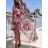 Women's Long Summer Chiffon Strapless Dress (S/M ONE SIZE) ITALIAN FASHION IMWGG231793