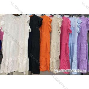 Women's Long Chiffon Short Sleeve Dress (S/M ONE SIZE) ITALIAN FASHION IMWGS231048