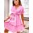 Women's Long Chiffon Short Sleeve Dress (S/M ONE SIZE) ITALIAN FASHION IMWGS231048
