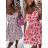 Women's Long Chiffon Short Sleeve Dress (S/M ONE SIZE) ITALIAN FASHION IMWGS231048