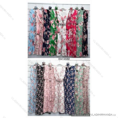 Women's Long Summer Sleeveless Dress (S/M ONE SIZE) ITALIAN FASHION IMWD230541459M