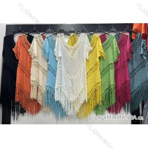 Women's Long Chiffon Short Sleeve Dress (S/M ONE SIZE) ITALIAN FASHION IMWGS231048